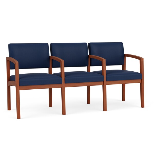 Lesro Lenox 3 Seat Tandem Seating W/ Arms, 65 in W 26 in L 31.5 in H LW3103 - main